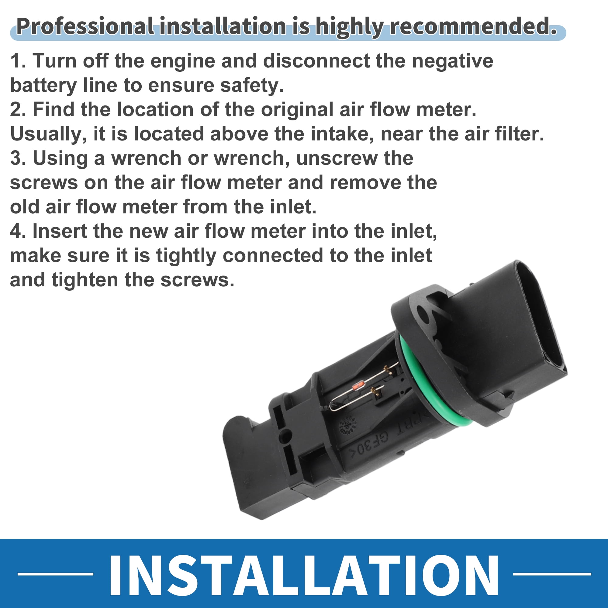 Unique Bargains MAF Sensor No.A1120940148 MAF Mass Air Flow Sensor for Chrysler Crossfire 3.2L V6 2004-2008