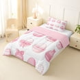 thumbnail image 2 of Erosebridal Kawaii Easter Eggs Kids Twin Comforter Sets,Pink Bowknot Cute Bows Bedding Set For Bowtie Girls ,Reversible Pink 2 Pieces, 2 of 7