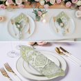 thumbnail image 2 of Sage Green Cloth Napkins, Boho Retro Decorative Abstract Floral Ethnic Washable and Reusable Dinner Napkins Set of 4, Table Napkin for Kitchen Party Birthday Wedding Hotel Housewarming 20"x20", 2 of 8