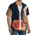 thumbnail image 2 of Wukai Casino Poker Chips Men's Casual Short-Sleeve Button Down Shirt,Cuban Shirts for Men,Mens Short Sleeve Dress Shirts-X-Large, 2 of 5