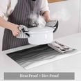 thumbnail image 4 of Black Ombre Stripes Placemats for Dinning Table Set of 4, Modern Abstract Sea Waves Spray Art Burlap Kitchen Place Mats Waterproof Cloth Table Mats, Indoor Outdoor Placemats Easy Clean Dinner Decor, 4 of 8