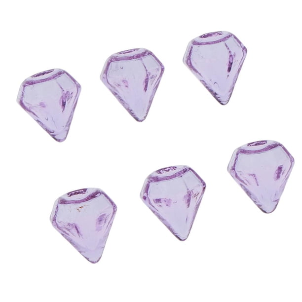6 colgantes de botella de vidrio transparente para manualidades, joyería, color morado Púrpura