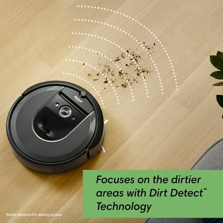 iRobot - Roomba i7 Wi-Fi Connected Robot Vacuum - Charcoal