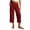 Z78 Red, variant on Mifsaly Loose Capri Pants for Women Plaid High Waisted Cropped Trousers Lightweight Casual Summer Beach Vacation Outfits with Pockets Red,M