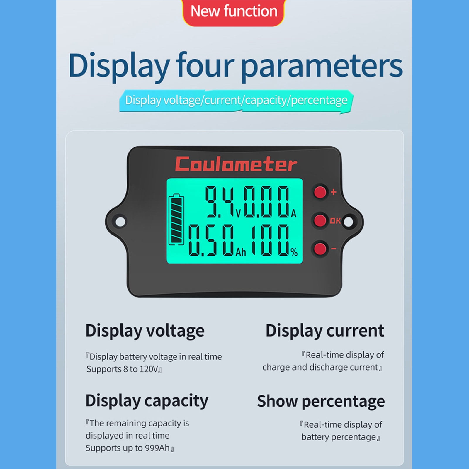 Coulomb Meter for Electric Vehicles and Meter Ensures Precise Voltages and Current Readings