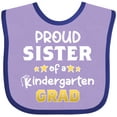 thumbnail image 3 of Inktastic Proud Sister of a Kindergarten Grad Girls Baby Bib, 3 of 4