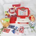 thumbnail image 2 of Cash Register Toy Simulated: Cashier Playset Supermarket Checkout Toy with Light, 2 of 10