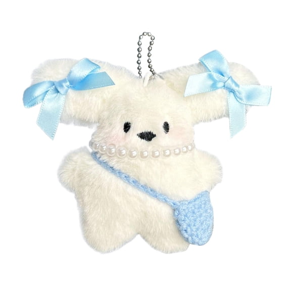 Cute Plush Dog Dolls Keychain Big Ear Puppy Bag Purse Pendant Charm Decoration