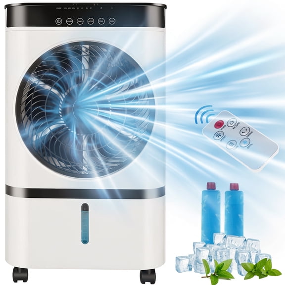 ALPULON 3-in-1 Evaporative Air Cooler Fan with Remote Control, 7L Tank, 3 Modes & 3 Speeds, Portable Cooler for Room Bedroom Office
