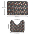 thumbnail image 3 of Yiaed Christmas Holiday Bowling Print Bathroom Mat Set 2 Pieces Mat Anti-Skid Pad Ultra Soft and Absorbent Bathroom Bath Mat Contour Bath Rugs for Toilet Base, 3 of 6