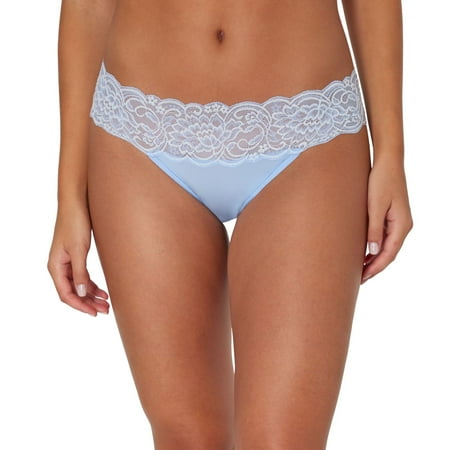 Women's Maidenform® All-Over Lace Thong Panty DMESLT Color: Sky Blue With White Size: 9