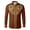 Brown, variant on Men's Shirts Vintage Cowboy Print Western Top Long Sleeve Button Down Slim Fit Shirt Black L