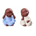 thumbnail image 1 of 2x s estatuillas de personajes de estatuillas de monje, estantes, colecciones de decoración de esculturas perfecl Estatuas de los monjes de Buda, 1 of 8