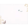 thumbnail image 2 of Pictura Beautiful Birthday Wishes: Ornate Patterned Gold Foil and Red Butterfly and Flowers Birthday Card, 2 of 2