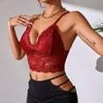 thumbnail image 4 of DAFPZW Lace Cami for Women,Sexy Bralette Crop Top V Neck Bustier Top Adjustable Spaghetti Strap Going Out Lingerie Outfits, 4 of 6