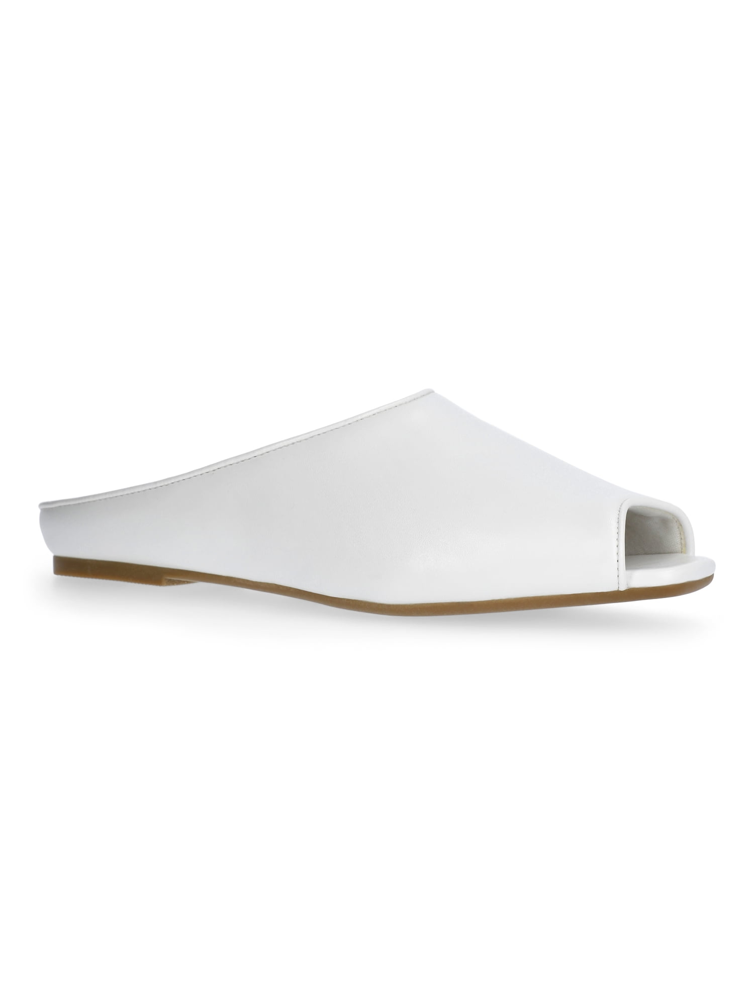 Scoop Women's Faux Leather Peep Toe Mules