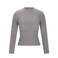 thumbnail image 5 of Comdrip Slim Fit Sweaters for Women, Women’S Elegant Lightweight Knit Pullover Long Sleeve Ribbed Pullover Tops Warm Slim-Fit Sweater Turtle Neck Sweater for Women Light Ashy M, 5 of 6