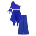 thumbnail image 3 of TTAO Robe de Danse à Manches Évasées avec Paillettes et Pantalon Grand Bleu Royal TG, 3 of 5