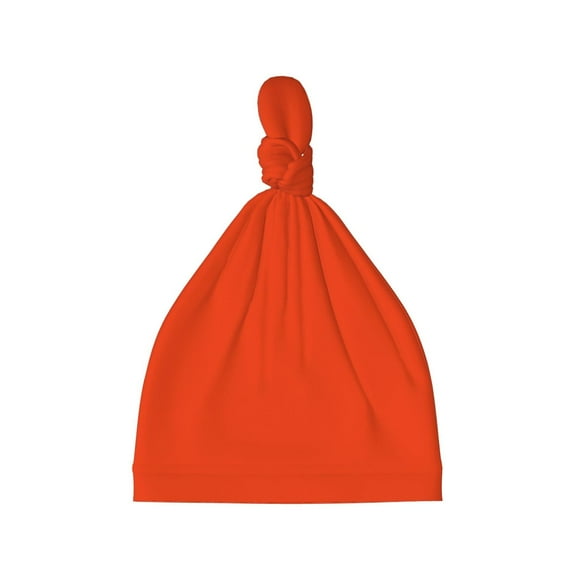 Balery Orange Pattern Baby Beanie, Knotted Baby Hat, Infant Hat, Newborn Beanie, Adjustable Beanie, Baby Cap, Newborn Headwear