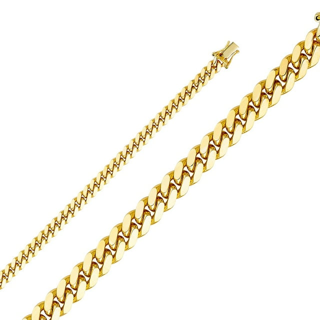 Dimaya Fine Jewelry 14K Yellow Gold 5.9-mm Wide Miami Cuban Chain