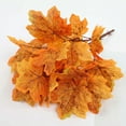 thumbnail image 7 of Pebbuoy Artificial Red Maple Leaf with Stem Realistic UV Resistant Home Indoor Outdoor Garden Faux Leaves Branch Fall Fake Floral Arrangement Decoration, 7 of 7