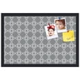 thumbnail image 2 of PinPix 24x16 Custom Cork Bulletin Board  Poster Board Has a Fabric Style Canvas Finish, Framed in Grey and White Graphic Lava Pattern, by ArtToFrames (PinPix-231), 2 of 5