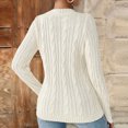 thumbnail image 6 of GUACER Pullover Sweaters for Women Strawberry Embroidered Cable Knit Cute Crewneck Long Sleeve Tops for Fall & Winter, 6 of 6