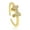 Gold D, variant on É Gold Plated Bow Ring Gold Plated Adjustable Open Ring for Women