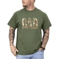 thumbnail image 3 of Dad Shirt for Hunter Camo Outdoorsman Deer Hunting Graphic Tee for Men Military Green Shirt Adult Medium, 3 of 6