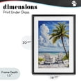 thumbnail image 4 of Stupell Industries Tropical Clouded Beach with Looming Palm Black Framed Print Under Glass, 14 x 20, by Petals Prints Design, 4 of 8
