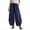47Dark Blue312, variant on WERYOUNG Elegant Knit Lace Pants For Women With Elastic Waist And Curved Front Slits Wide Leg Trousers Palazzo Pants For Women Trendy Bottoms L
