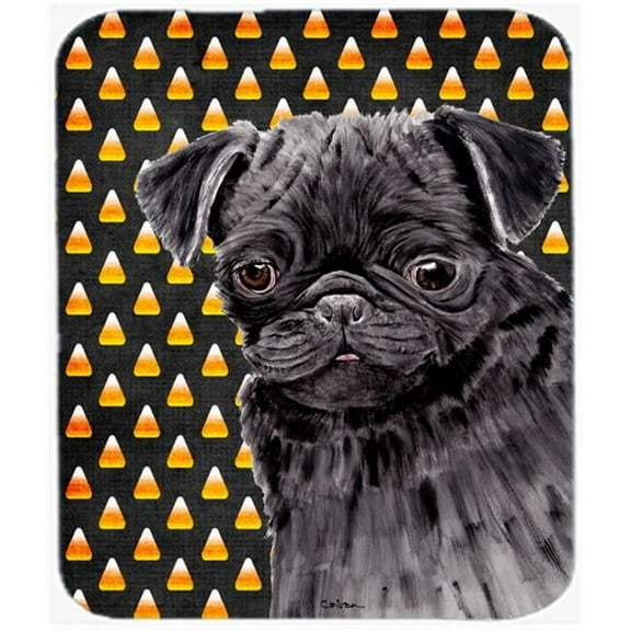 Carolines Treasures  Pug Candy Corn Halloween Portrait Mouse Pad