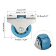 thumbnail image 2 of Unique Bargains Mini Fixed Caster Wheel 1.25', 4 Pack PA Rigid Roller with Metal Top Plate Screws, Blue, 2 of 6