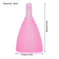 thumbnail image 4 of Menstrual Cup Set Silicone Reusable Menstrual Soft Cups Foldable Original Period CupsS x 2, 4 of 4