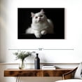 thumbnail image 3 of Elephant Stock White Persian Cat Wall Art - Horizontal Canvas Wall Art - Living Room Wall Decor - Animal Canvas - Black And Gray Decor - 36" x 24", 3 of 8