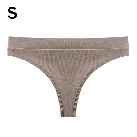 Baodh Women G-string Cotton Underwear Breathable Moisture Wicking Elastic Solid Color Girl Panties S