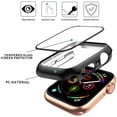 thumbnail image 2 of LAICAIW [4 Pack] Hard PC Case with Tempered Glass Screen Protector Compatible Apple Watch Series 9/8/7, Full Coverage Ultra Thin HD Clear Sensitive Touch Cover for iWatch 45mm, 2 of 6