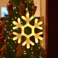 thumbnail image 1 of Puntoco Decoración navideña con copos de nieve y luces LED, decoración navideña con copos de nieve, decoración colgante con copos de nieve brillantes para el hogar, luces ambientales navideñas, 1 of 6