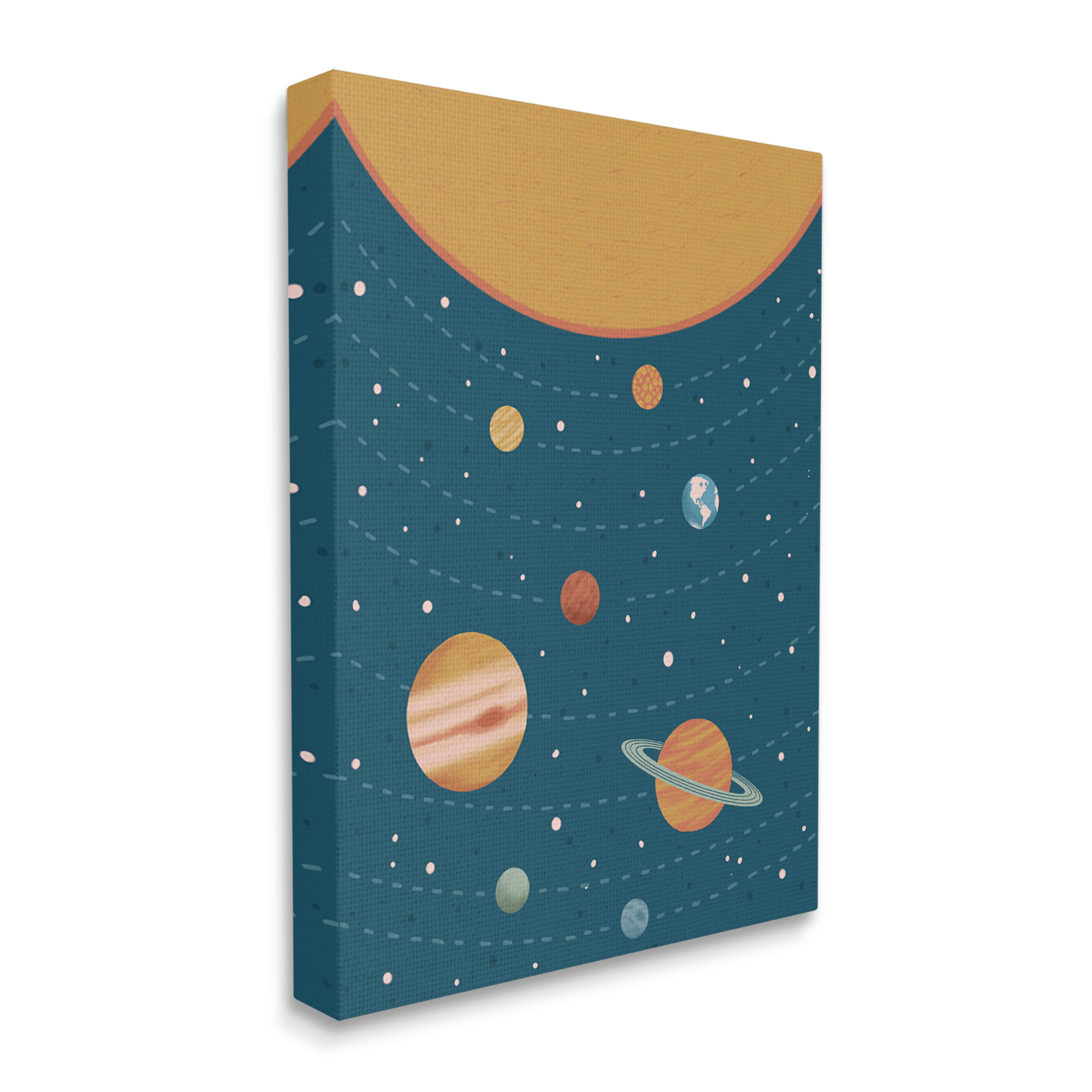 Stupell Industries Solar System Orbital Planetary Location Cosmos Educational Shapes,36 x 48, Design by Nancy McKenzie