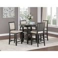 thumbnail image 5 of Lexicon Transitional Wood Counter Height Dining Room Table in Brown/Black, 5 of 5