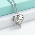 thumbnail image 6 of Cremation Heart Urn Necklace Ashes Jewelry for Women Men Keepsake Pendant Memorial Locket Ash Holder(Silver), 6 of 7
