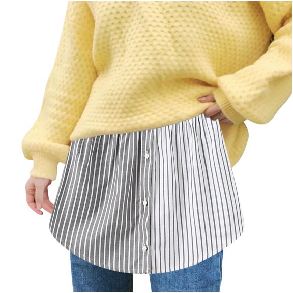 asdoklhq Skirt for Women Plus Size,Layered Tiered Sheer Stripe Printing Extender Half Slip Plus Size Skirt