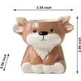 thumbnail image 3 of Cute Animals Planter, Mini Ceramic Cartoon Animal Shaped Succulent Flower Pot Indoor Air Plants Holder, Smooth Shiny Decorative Flower Cactus Planter - Plants Not Included (Deer), 3 of 12
