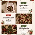 thumbnail image 5 of Festive Quilted Christmas Door Hanging DIY Sewing Kit, Christmas Quilted Bow DIY Kit with Fabric, Batting, Thread, Templates & Instructions, Patchwork Hanging Decor Kit for Door Wall Display, 5 of 8
