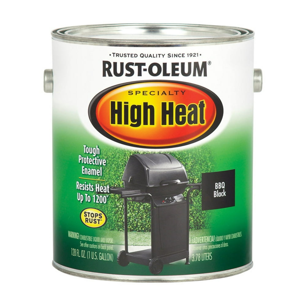 RustOleum Specialty Satin BBQ Black OilBased High Heat Enamel 1 gal