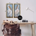 thumbnail image 3 of Stupell Industries Classic Pelicans Gazing Animals & Insects Painting Gold Floater Framed Canvas Art Print Wall Art, 11 x 25, Set of 2, 3 of 9
