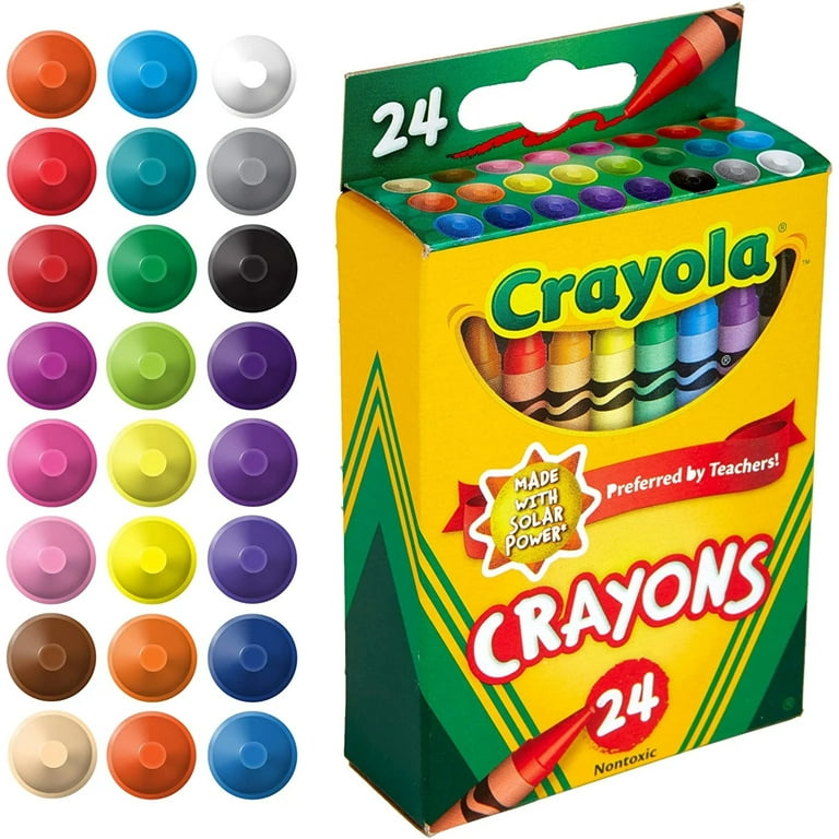 Crayons de couleur gommables Étui carton de 24 pces