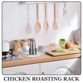 thumbnail image 3 of BESTYASH Chicken Grill Rack Turkey Roasting Rack Silver for Outdoor Activities 1Pcs, 3 of 7