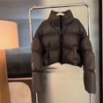 thumbnail image 5 of Abrigos abullonados de estilo Bomber para mujer, Parkas coreanas, pantalones cortos simples, gruesos y cálidos, ropa de calle Chic que combina con todo, moda Coreana de invierno, novedad de 2024, 5 of 5