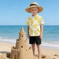 thumbnail image 6 of Dailycode Small Short Sleeve Button Down Shirts Lemon Slice and Leaf Casual Shirt 3-10 Years, 6 of 9